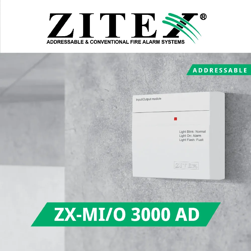 ماژول ورودی / خروجی اعلام حریق آدرس پذیر زیتکس مدل ZX-MI/O 3000 AD